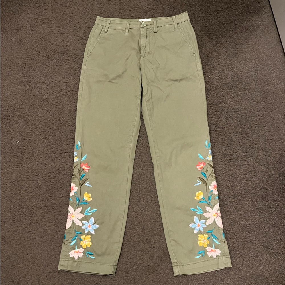 Driftwood Boho Floral Embroidered Pants - Picture 2 of 6